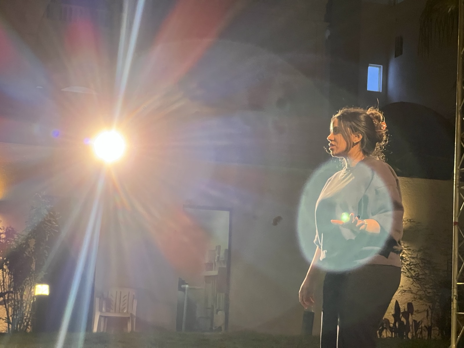 Rue performing in The Bigger Painting